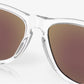 Oakley Frogskins Sunglasses Prizm Sapphire Lenses Crystal Clear Frame