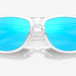 Oakley Frogskins Sunglasses Prizm Sapphire Lenses Crystal Clear Frame