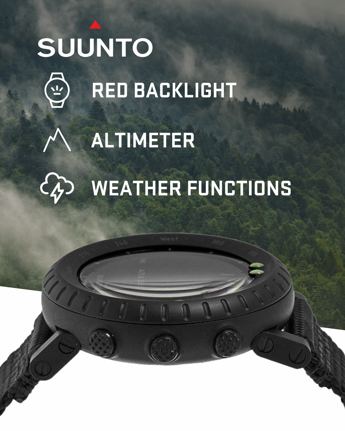 Suunto Core Alpha Stealth Outdoor Sport Smartwatch with Suunto Core Alpha Stealth Outdoor Sport Smartwatch with