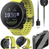 SUUNTO Vertical Adventure GPS Watch, Large Screen, Offline Maps, Solar Charging with Wearable4U Power Bank SQ Bundle - Black Lime