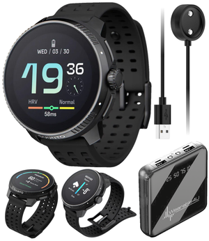 SUUNTO Race Sports 49 mm Smartwatch, GPS Tracker w/Clearer AMOLED Touchscreen, Dual-Band GNSS & Global Offline Map, 26-Day Standby with Wearable4U Power Bank SQ Bundle
