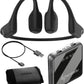 SUUNTO Sonic Open-Ear Bone Conduction Sports Headphone, Black, Bluetooth Wireless Headset w/Enhanced Bass & Multipoint Connection, 10H Playtime w/Fast Charging (SS050946000)