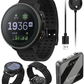 Suunto Vertical Adventure GPS Watch, All Black, Large Screen, Offline Maps with Wearable4U Power Bank SQ Bundle