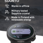 Suunto Vertical Adventure GPS Watch, All Black, Large Screen, Offline Maps with Wearable4U Power Bank SQ Bundle