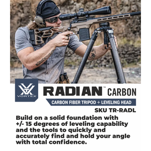 Vortex Optics Radian Carbon Tripod Kit with Leveling Head (TR-RADL)