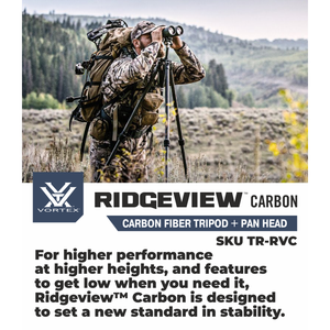 Vortex Optics Ridgeview Carbon Tripod Kit (TR-RVC)