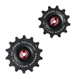 TriPeak Pulley Wheel Jocky Wheel for SRAM eTap AXS 12S(Road), 12/14T, Ceramic Bearing, Black (EMA-JW1214-SRCBAXSBK)