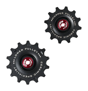 TriPeak Pulley Wheel Jocky Wheel for SRAM eTap AXS 12S(Road), 12/14T, Ceramic Bearing, Black (EMA-JW1214-SRCBAXSBK)