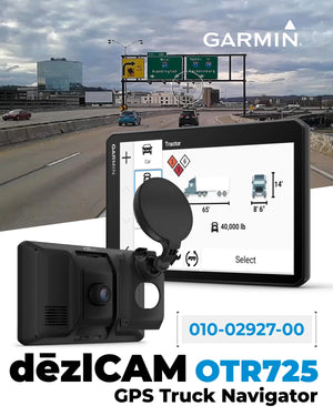 Garmin dezlCam OTR725 7" GPS Truck Navigator with Built-in Dash Cam (010-02927-00)