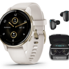 Garmin Venu 2 Plus GPS Multisport Smartwatch - Cream Gold w/ Ivory Case