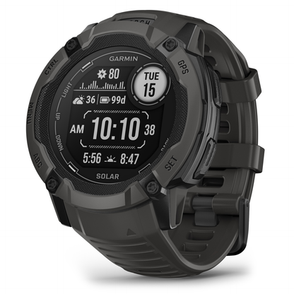 Garmin Instinct 2X Solar Series Rugged GPS Men Smartwatch with Power Glass Lens, LED Flashlight