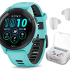 Garmin Forerunner 265 Series Running Smartwatch, 46mm or 42mm AMOLED Touchscreen Display - Aqua
