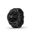 Garmin Fenix 7 Multisport GPS Smartwatch - Sapphire Solar - Carbon Gray DLC Titanium