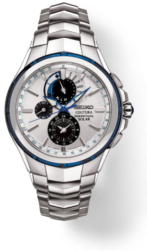 Seiko Coutura Solar Perpetual Calendar Alarm Chronograph 10 ATM Water Resistant 44.0mm Men's Watch (SSC787 )