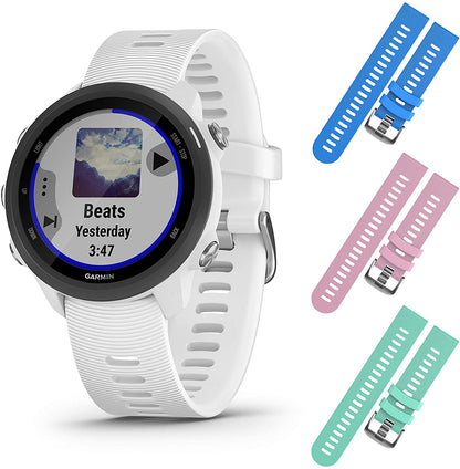 Garmin Forerunner 245 GPS Running Smartwatch (010-02120-21, Blue/Pink/Teal)