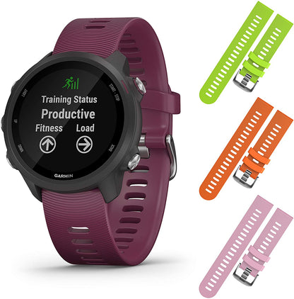 Garmin Forerunner 245 GPS Running Smartwatch (010-02120-01, Lime/Orange/Pink)