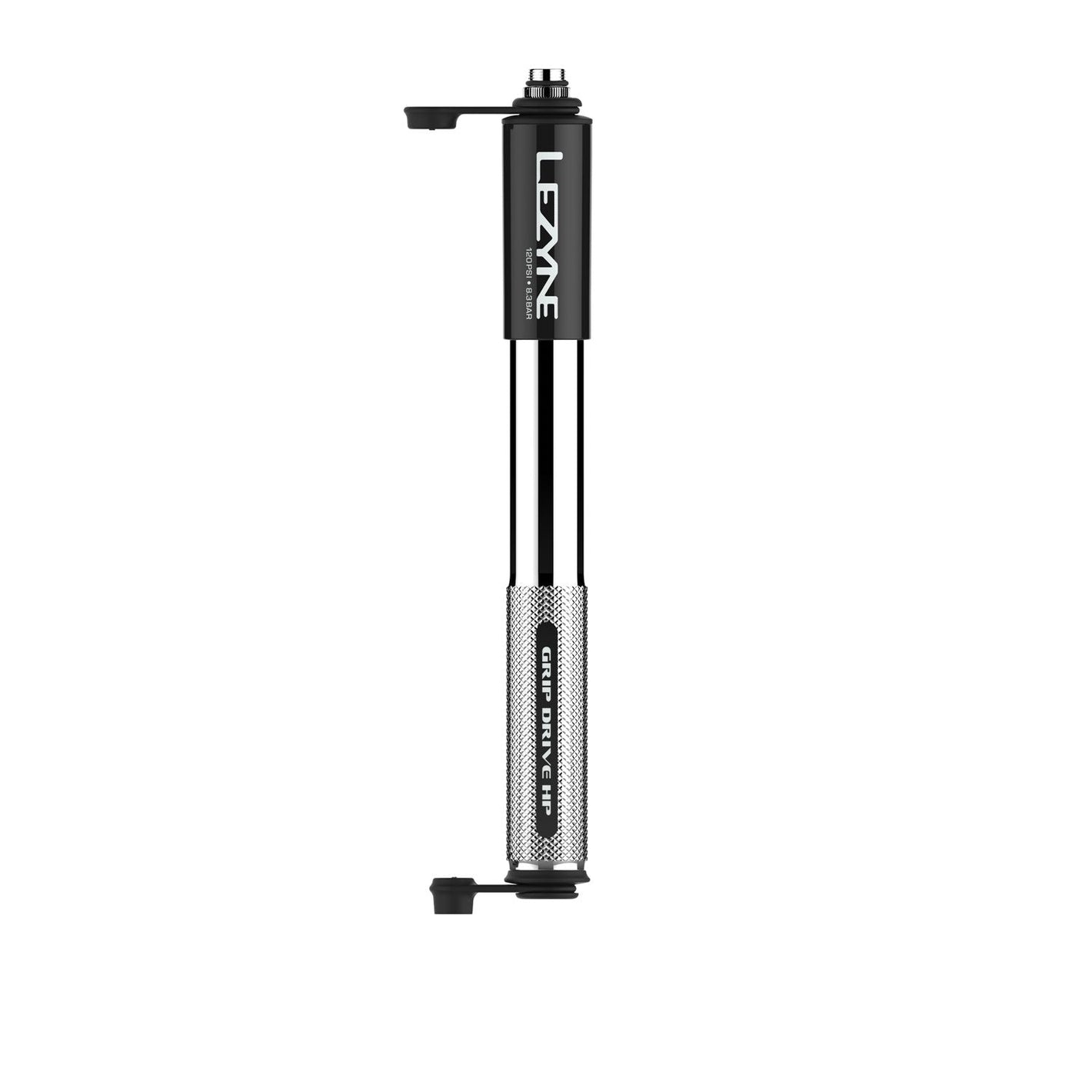 LEZYNE Grip Drive HP High Pressure Bicycle Hand Pump, Medium, Silver