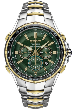 Seiko Coutura SSG022 Radio Sync Solar Chronograph 10 ATM Water Resistant 45.5mm Men's Watch