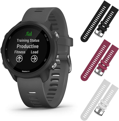 Garmin Forerunner 245 GPS Running Smartwatch (010-02120-00, Black/Berry/White)