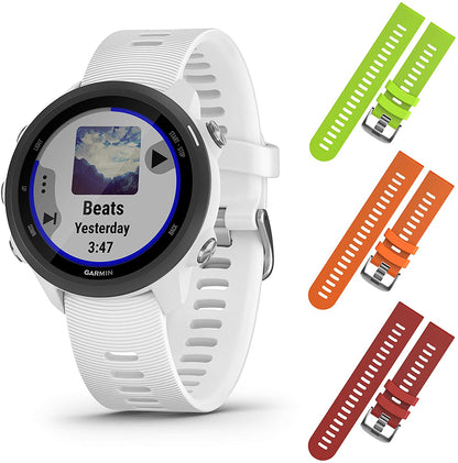 Garmin Forerunner 245 GPS Running Smartwatch (010-02120-21, Lime/Orange/Red)