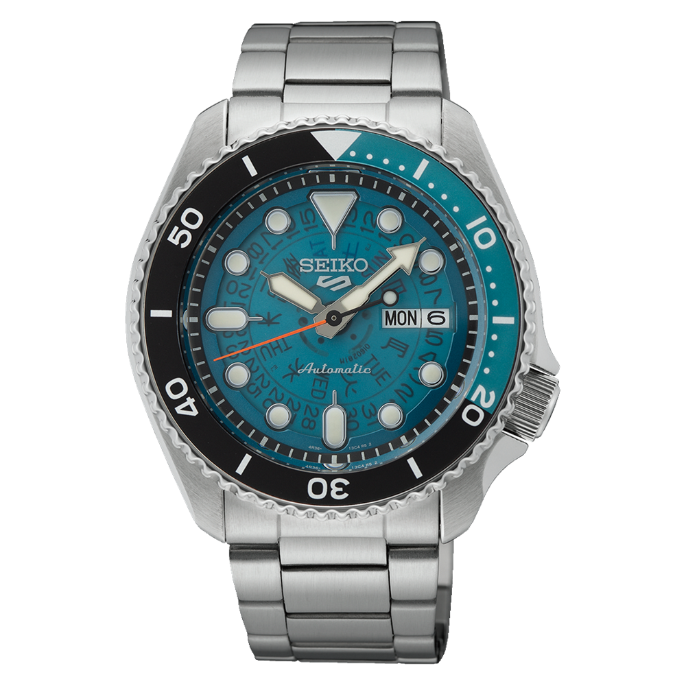 Seiko 5 Sports SRPJ45 Automatic 10 ATM Water Resistant 42.5mm Turquoise Dial Men's Watch