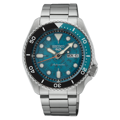 Seiko 5 Sports SRPJ45 Automatic 10 ATM Water Resistant 42.5mm Turquoise Dial Men's Watch