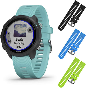 Garmin Forerunner 245 GPS Running Smartwatch (010-02120-22, Black/Blue/Lime)