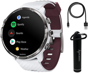 Suunto 7 White Burgundy GPS Smartwatch with Versatile Sports Experience (SS050380000)