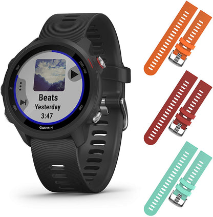 Garmin Forerunner 245 GPS Running Smartwatch (010-02120-20, Orange/Red/Teal)