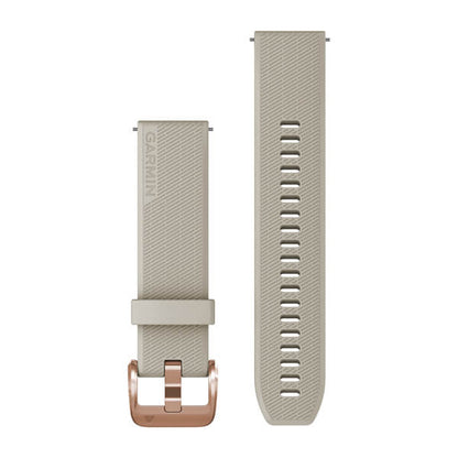 Garmin Quick Release Bands 20 mm  Light Sand Silicone with Rose Gold Hardware