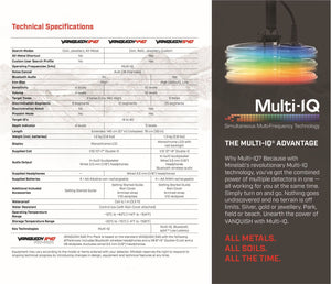 Minelab VANQUISH 340 Waterproof Metal Detector with V10 10"X7" Double-D Coil (3820-0001)