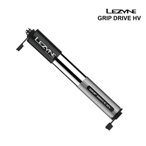 Lezyne Grip Drive HV High Volume Bicycle Hand Pump, Medium, Silver