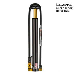 Lezyne Micro Floor Drive HVG High Volume Pump With Gauge, Black