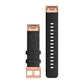Garmin QuickFit 20 Watch Bands Heathered Black Nylon with Rose Gold Hardware