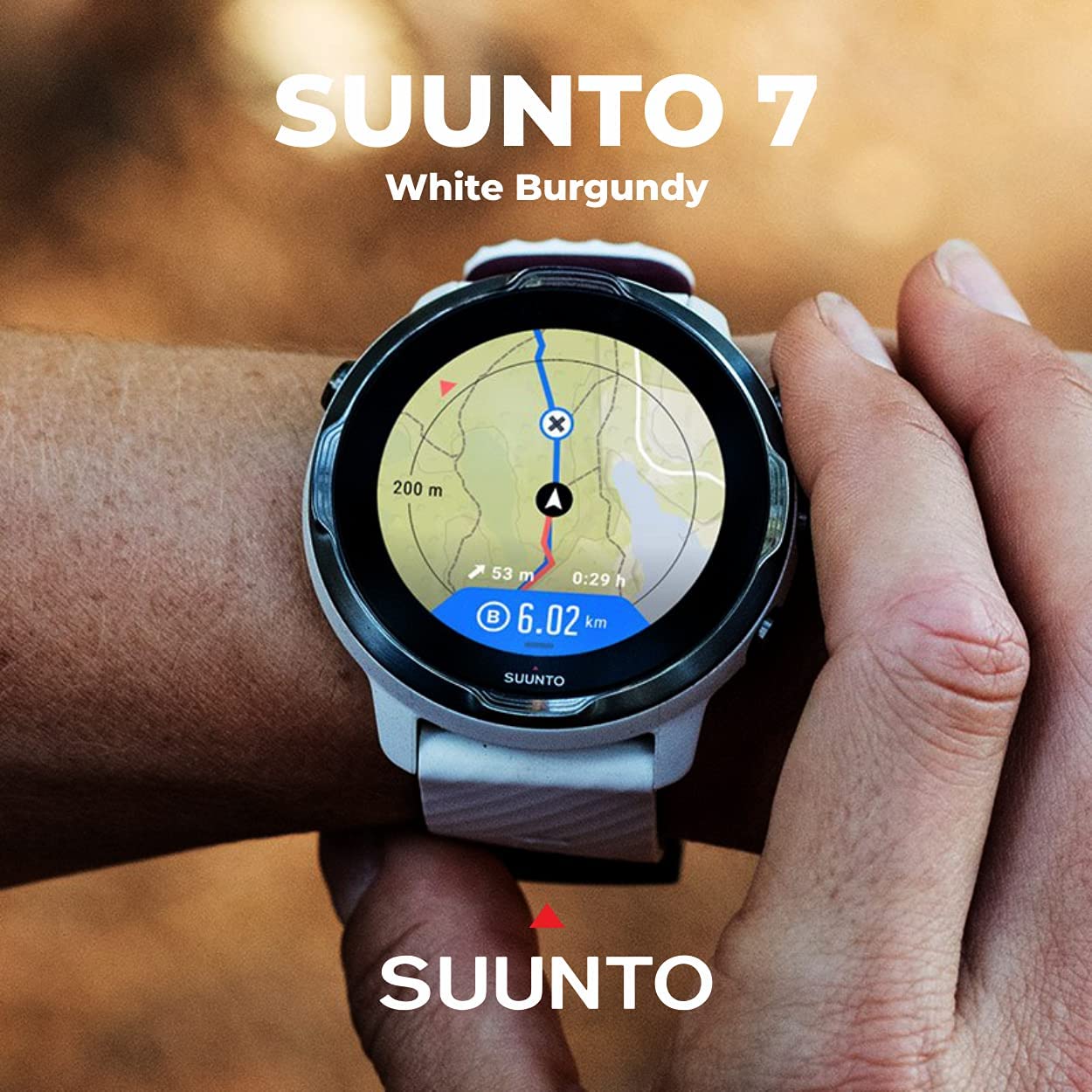Suunto 7 White Burgundy GPS Smartwatch with Versatile Sports