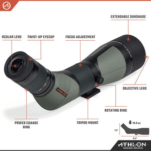 Athlon Optics Ares G2 UHD 20-60×85 – 45 Degree Spotting Scope (312008)