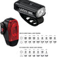LEZYNE Hecto Drive 500XL and KTV Drive Pro+ Bicycle Light Set, Front and Rear Pair, 500/150 Lumen, USB/USB-C Rechargeable