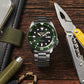 Seiko 5 Sports SRPD63 Automatic 10 ATM Water Resistant 42.5mm Green Dial with Rose Gold Accents Men's Watch