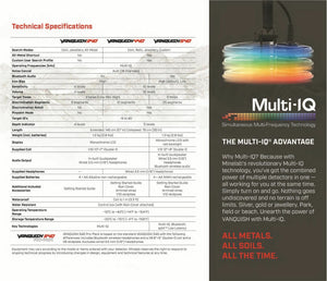 Minelab Vanquish 440 Metal Detector with V10 10”x 7” Double-D Waterproof Coil (3820-0002)