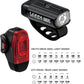 LEZYNE Hecto Drive 500XL and KTV Drive+ Bicycle Light Set, Front and Rear Pair, 500/40 Lumen, USB/USB-C Rechargeable