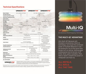 Minelab VANQUISH 540 PRO-PACK Metal Detector with V12 12"x9" Double-D and V8 8"x5" Double-D Waterproof Coils (3820-0004)