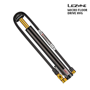 Lezyne Micro Floor Drive HVG High Volume Pump With Gauge, Black
