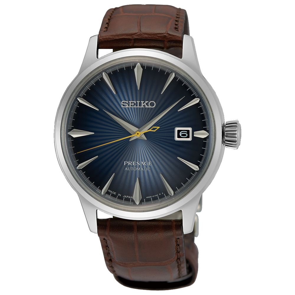 Seiko Presage Cocktail Time Gradated Blue Dial 5 ATM Water Resistant 40.5mm Automatic Men's Watch (SRPK15)