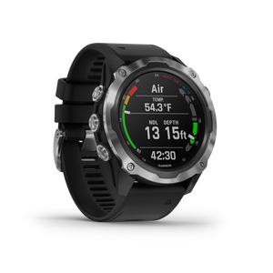 Garmin Descent Mk2 Watch-Style Stainless Steel with Black Band Dive Computer (010-02132-00)