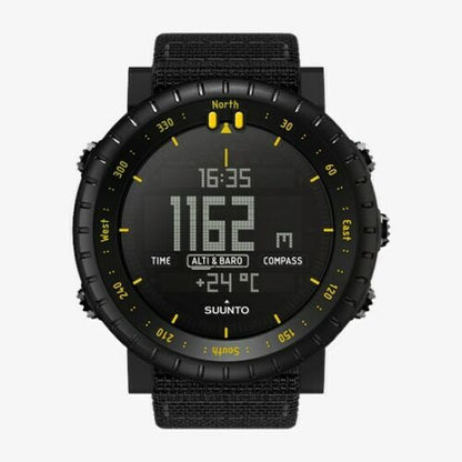 Suunto Core Outdoor Watch with Altimeter, Barometer & Compass, Black/Yellow TX (SS050276000)
