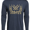 Vortex Optics Mule Deer Long Sleeve Shirt - Navy Heather